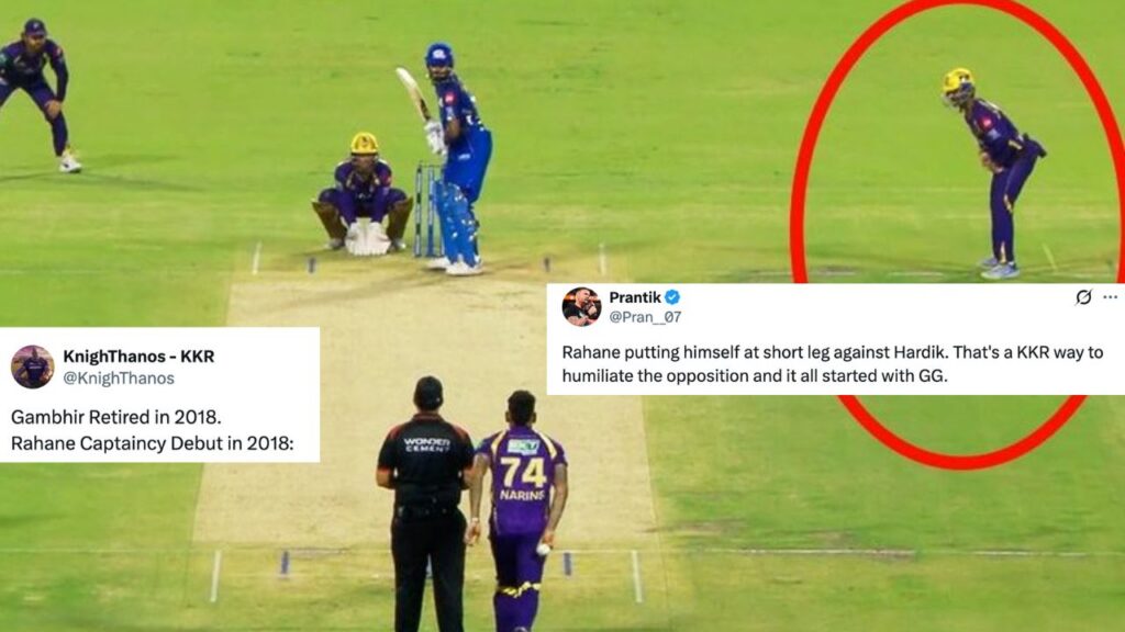 KKR Fans See Gautam Gambhir Legacy in Ajinkya Rahane’s Bold Field Tactics