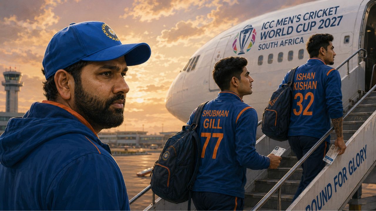1779362338433 rohit sharma watching shubman gill ishan kishan board flight for 2027 world cup